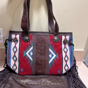 Montana West Red and Brown Women's Bag